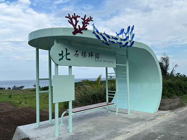候车亭 DF-26 丰滨乡北石梯坪公车站候车亭新建工程